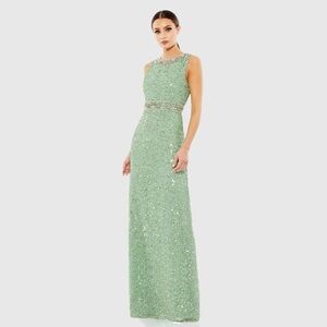 Mac Duggal Sparkling Green Maxi Dress